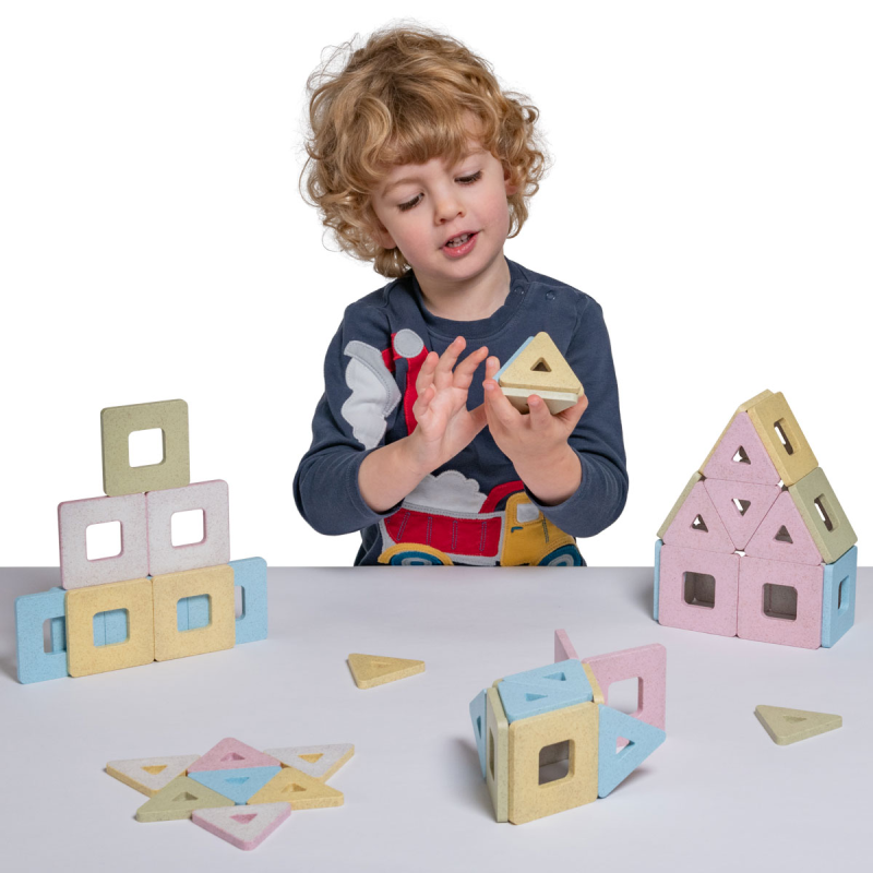 Polydron Ensemble de base magnétique, jouets magnétiques à partir de 12 mois