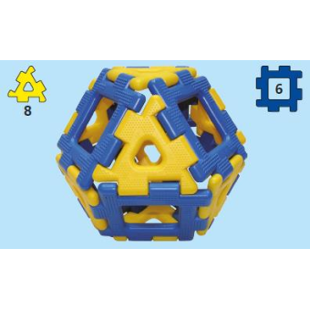 cuboctahedron, voorbeeld om te bouwen, Giant Polydron cuboctahedron, voorbeeld om te bouwen, Giant Polydron