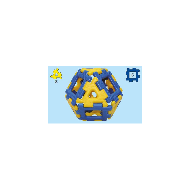 cuboctahedron, voorbeeld om te bouwen, Giant Polydron cuboctahedron, voorbeeld om te bouwen, Giant Polydron