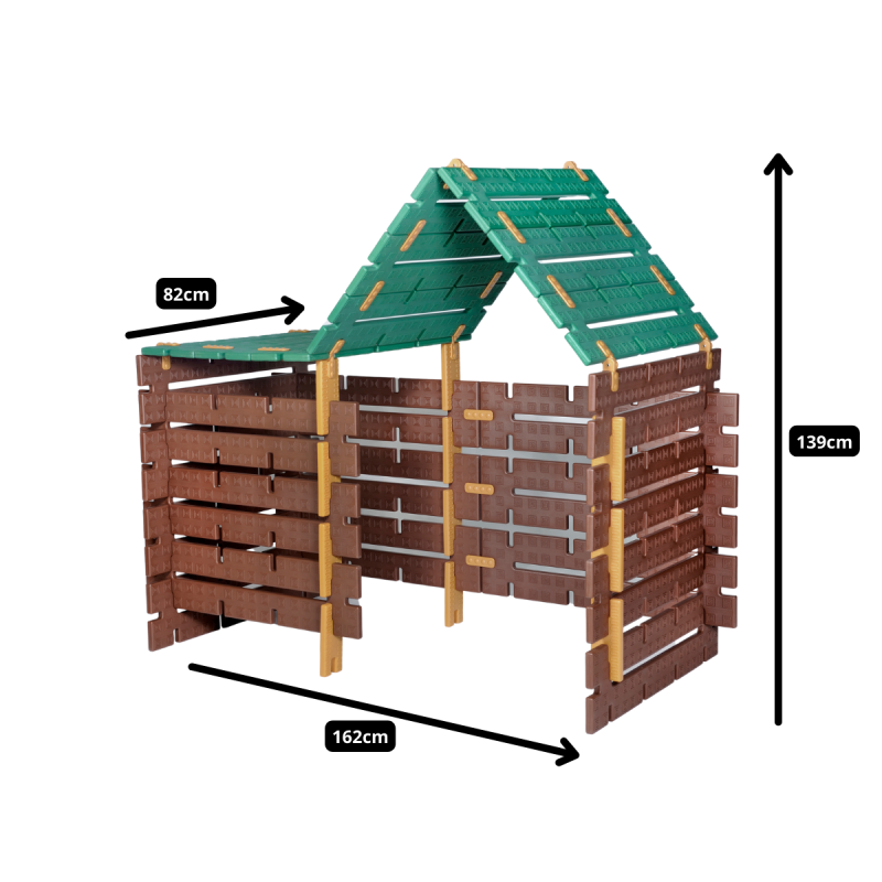 Cabaña de troncos - Cabaña de construcción - construya su propia cabaña - ventaja educativa Cabaña de troncos - Cabaña de construcción - construya su propia cabaña - ventaja educativa