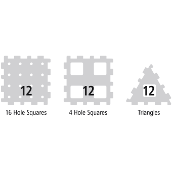 36 pieces construction blocks. Polydron, Polidron. 36 pieces construction blocks. Polydron, Polidron.