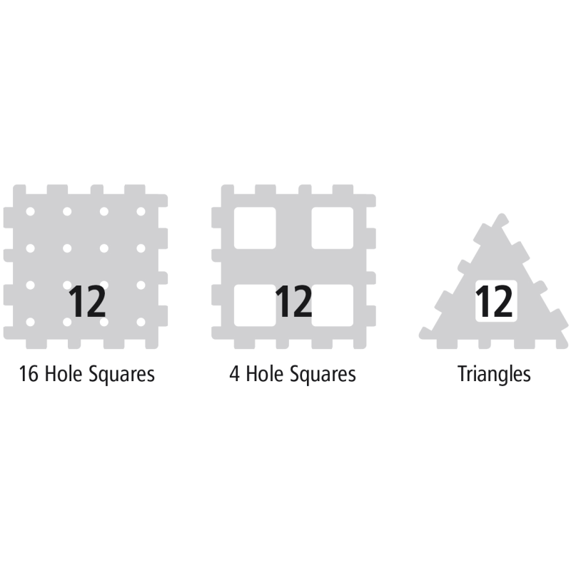 36 pieces construction blocks. Polydron, Polidron. 36 pieces construction blocks. Polydron, Polidron.