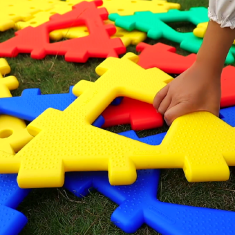 Indoor and outdoor toys for building an extra large structure Indoor and outdoor toys for building an extra large structure