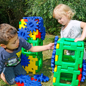 Jeu d'engrenages Giagantishe Polydron, 58 pièces.
