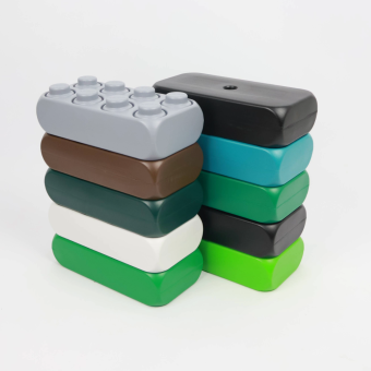 Camouflage blocks, special blocks in earthy colors. Nerf war fort