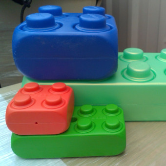 Pequeños bloques de construcción de ESDA, juguetes, niños, bloques, jugar