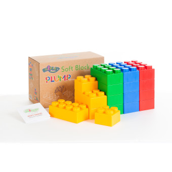 Discover Uniplay soft building blocks – safe, flexible, and antibacterial. Bright primary colors Discover Uniplay soft building blocks – safe, flexible, and antibacterial. Bright primary colors