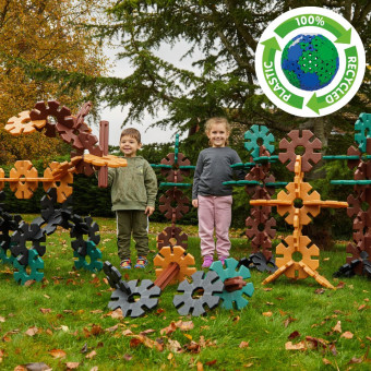 Speelgoed gemaakt van 100% gerecycled materiaal.