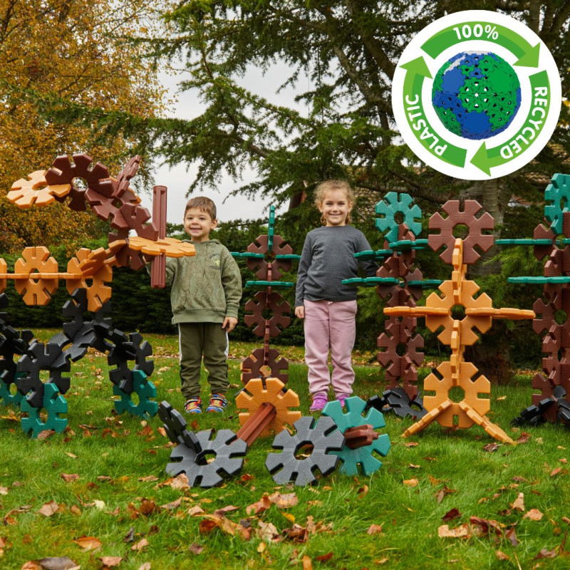 Speelgoed gemaakt van 100% gerecycled materiaal.
