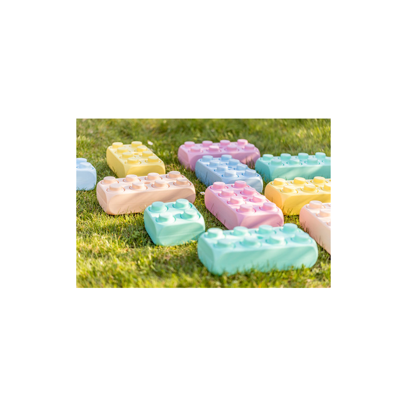 Pastel blocks, soft colors Blubloxx XL blocks made of recycled plastic Pastel blocks, soft colors Blubloxx XL blocks made of recycled plastic