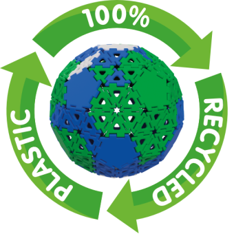 Speelgoed gemaakt van 100% gerecycled plastic.