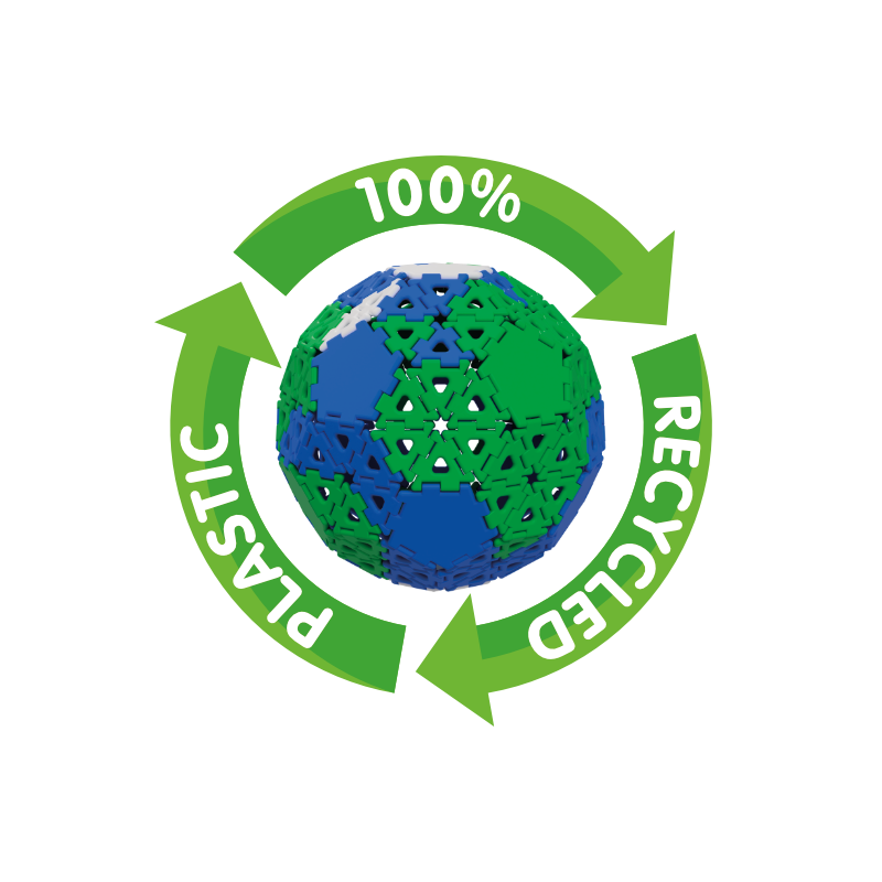 Speelgoed gemaakt van 100% gerecycled plastic.