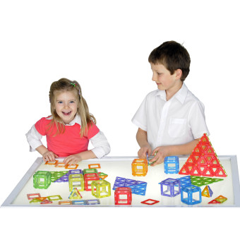 Ensemble de classe Polydron magnétique transparent Ensemble de classe Polydron magnétique transparent