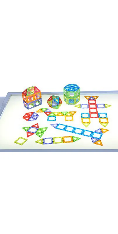 Conjunto de clase de Polydron magnético transparente Conjunto de clase de Polydron magnético transparente