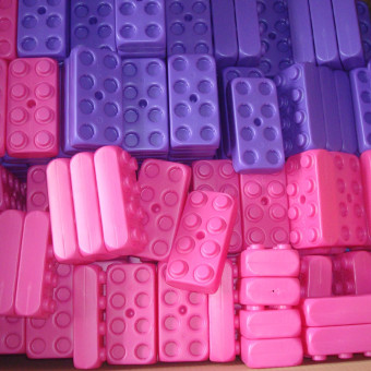 Pequeños bloques de construcción de ESDA, juguetes, niños, bloques, jugar