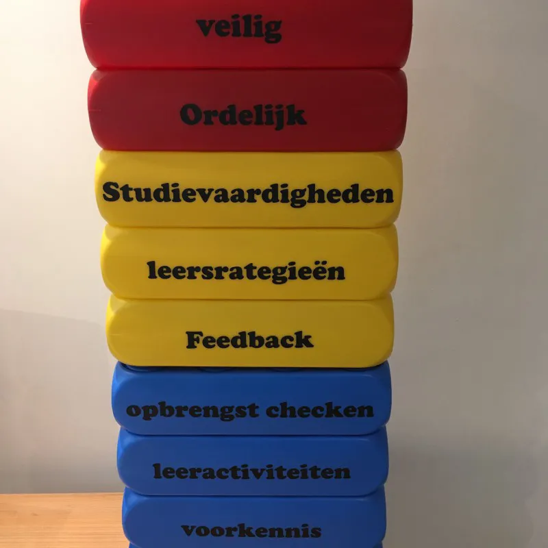 Blok bedrukt met naam