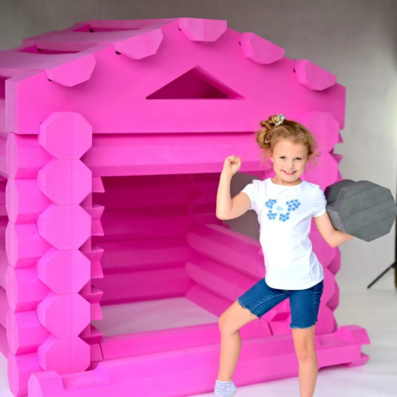 cabaña de madera, plano de construcción, niños, juguetes cabaña de madera, plano de construcción, niños, juguetes