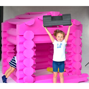 Timmerhus XL blokhut 40 elements, house building, soft, toys Timmerhus XL blokhut 40 elements, house building, soft, toys