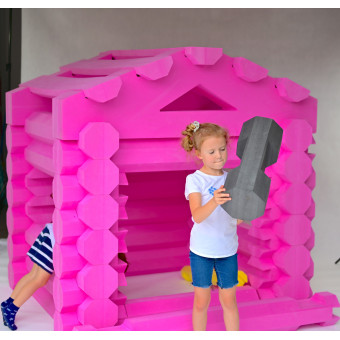 Timmerhus XL blokhut 40 elements, house building, soft, toys Timmerhus XL blokhut 40 elements, house building, soft, toys