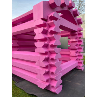 Timmerhus XL blokhut 40 elements, house building, soft, toys Timmerhus XL blokhut 40 elements, house building, soft, toys