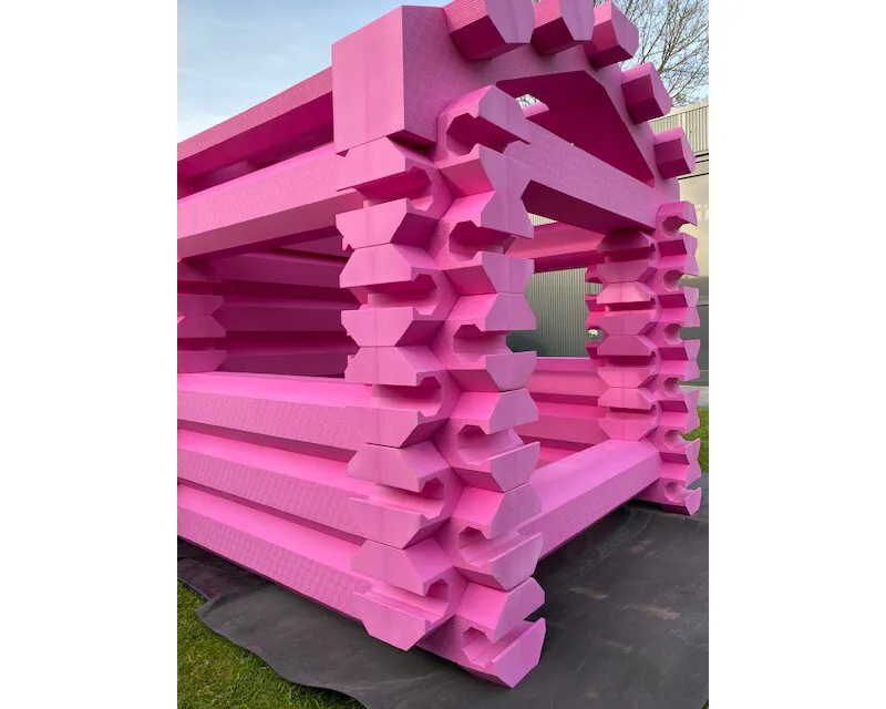 Timmerhus XL blokhut 40 elements, house building, soft, toys Timmerhus XL blokhut 40 elements, house building, soft, toys