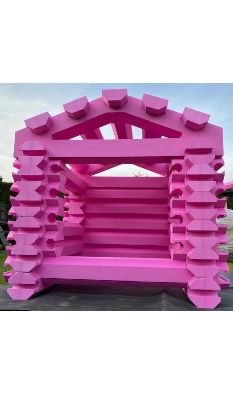 cabaña de madera, plano de construcción, niños, juguetes cabaña de madera, plano de construcción, niños, juguetes