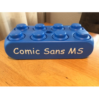 large lego, big blocks huge bricks, with text, own, printed name, separete bricks