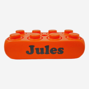 large lego, big blocks huge bricks, with text, own, printed name, separete bricks